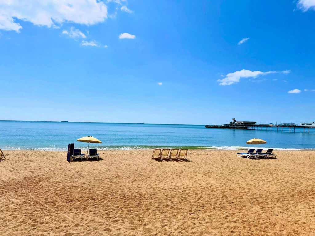 The beach